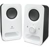 Logitech Z150 Altoparlanti Stereo Multimediali Compatti, Ingresso Audio da 3.5 mm, Controlli ‎Integrati, Jack Per Cuffie, Presa EU/IT, Computer/Smartphone/Tablet/Lettore Musicale, Bianco (Neve)