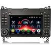 Erisin 7 pollici 8-Core 4GB+64GB Android 14 Autoradio Bluetooth GPS Navigatore per Mercedes Classe A/B W169 W245 Viano Sprinter Vito VW Crafte CarPlay senza fili Android Auto WiFi DSP DAB+ OBD2 USB