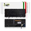 new net - Tastiera Compatibile con Notebook dell Inspiron 13 7347 7348 7359 7353 XPS 13 9343 Inspiron 15 7548 9350 9360 [Senza Frame - Colore Tasti Nero - Retroilluminata - Italiana]