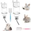 Manqyi 2 Pezzi Beverino Criceto da Appendere Gocciolamento, Borraccia per Roditori per Animali Domestici, Beverino Coniglio, per Animali Domestici, con Supporto, 180ML+350ML