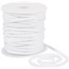 BENECREAT Corda di Ricambio con Coulisse Bianca da 25 m, Sostituzione del Cordoncino Morbido in Policotone da 6 mm con Bobina di Plastica per Cappotti, Pantaloni e Pantaloncini