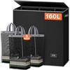 SOLEDI 160L Cesto portabiancheria, contenitore per biancheria 3 scomparti con coperchio e 3 sacchetti per biancheria - Cesto per la biancheria grande XXXL per bagno, camera da letto, lavanderia