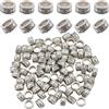SOFPLATE 1 Scatola 100 Pezzi 8mm Perline Distanziatrici In Lega Argento Foro Grande Perline Sfuse Stile Tibetano Metallo Antico Colonna Rotonda Perline Rondelle Europee per Creazione di Gioielli Colla