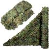 keelar Camouflage Netto la Caccia Militare Rotolo di Rete Mimetica per Campeggio Camo Netting da Decorazione Giardino Copertura per Auto 2x3 3x5 3x6 4x6.0m(Material:1.5x1.50 m)