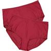 Ulla Popken - Slip midi da donna taglie forti, confezione da 2, a vita alta gessata