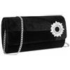 Miss Lulu Borsette Clutch per Donna, Borsa Elegante Satin da Serata, Borsetta con Rhinestone per Matrimonio, Borsetta da Sposa con Catena per Matrimoni, Feste e Banchetti