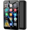 ZAQE Lettore MP3 MP4 da 80 GB con Bluetooth e WLAN, touchscreen da 4 pollici, con Spotify, lettore musicale in streaming Android con Audible, lettore MP4 hi-fi digitale portatile (nero)