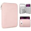 TiMOVO 13 Pollici Tablet Sleeve con Tasca per iPad Air 13 M3 2025, iPad Pro 13/12.9, Galaxy Tab S9/S10 Plus/S9 FE+ 12.4, Remarkable Paper Pro 11.8, Rosa