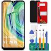 SRJTEK Per Huawei Y7 2019 Schermo di Ricambio Per Huawei Y7 2019 Display LCD Per Huawei Y7 2019 Touch Screen Digitizer DUB-LX1, DUB-LX3 Kit di Riparazione di Montaggio (Nero)