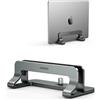 UGREEN Supporto Verticale per Laptop Regolabile, Stand per PC Portabile Salvaspazio Compatibile con MacBook, notebook, iPad Grigio