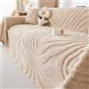 Highdi Invernale Telo Copridivano, Stile Scandinavo Calore Peluche Copri Divano, Copridivano AntiGraffio Gatto Protezione per Mobili e Divano, Copridivani 1 2 3 4 Posti (180x130cm,Khaki)