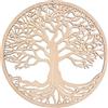 Ruilonghai Albero della Vita Decorazione da Parete in Legno Dorato, Decorazione da Parete, Decorazione Minimalista da Appendere (28 x 28 cm)