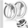 ANTAND Coperchio a prova di perdite per bicchieri Stanley H2.0 Quencher Protour Tumbler, confezione da 2 coperchi a prova di fuoriuscita, per accessori Stanley Cup da 1,18 ml (bianco, bianco)