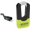 Artago 69X3 Pack Lucchetto Antifurto Bloccadisco ad Alta Sicurezza + Suporto per Kawasaki Z900, Omologato SRA, Sold Secure Gold, ART4