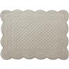 H&H Set 4 Tovagliette Americane Trapuntate in Cotone Tortora 45x33 cm - Eleganti, Lavabili a Mano, No Asciugatrice - Per Cucina, Sala da Pranzo, Colazione
