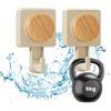Daily Treasures 2PCS Ganci a Ventosa con Design Legno - Ganci per Doccia Rotanti, Portaoggetti da 5KG per Bagno/Cucina, Ideali per Asciugamani, Decorazioni e Oggetti Pesanti, Stile Rustico