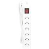 Zenitech - Multipresa Svizzera 6xT13 con Interruttore - Blocco Sicurezza Bambini - Potenza 2500W - Cavo H05VV-F 3G1mm² - Ideale per Dispositivi ad Alto Consumo - Bianco - 1,5 m