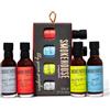Thoughtfully Smokehouse by Thoughtfully, set di salse BBQ gourmet, vegane e vegetariane, i gusti includono miele Chipotle, Bourbon affumicato, dolce e piccante, e salsa BBQ al bacon, confezione da 4