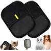 MQIAN Guanto per la Rimozione dei Peli di Animali Domestici, Guanto Peli Gatto, Guanto Peli Cane, Pet Hair Remover Glove, Rimuovi Peli Animali per Divani, Mobili e Tappeti,2 Pezzi