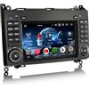 Erisin 8-Core 4GB+64GB 7 pollici Android 14 Autoradio 2 Din GPS Navigatore per Mercedes Classe A/B W169 W245 Viano Sprinter Vito VW Crafte CarPlay Android Auto WiFi DSP DAB+ OBD2 USB FM RDS Canbus SWC