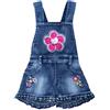 Peacolate 3-8T Little&Big Bambini Ragazze Tuta e Tutine Salopette Fiore Bretella Pantaloncini Jeans Pantaloni Blu 6 anni