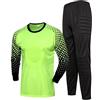 Lengender Maglie da portiere di Calcio Ragazzo Tenuto Portiere Set Pantaloni T-Shirt Manica Lunga Jogging Sport 4-13 Anni (Verde, 4-6 anni)