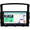 YUNTX Android 14 2 Din Autoradio per Mitsubishi Pajero 4 V80 V90 2006-2016-9 pollice Touch Screen-Gratuiti Camera-Support DAB/Bluetooth 5.0/CarPlay/WiFi/Controllo del volante/Mirror-Link/WiFi/USB/4G