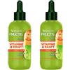 Garnier Siero rinforzante per capelli sottili e cuoio capelluto, efficace contro la perdita di capelli, con vitamina C e arancio sanguigno, vitamine e forza di frutto, 2 x 125 ml