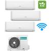 Hisense Climatizzatore Condizionatore Nuova Serie HI COMFORT 7+9+12 CF trial split esterna 3AMW62U4RJC Gas R32, WiFi integrato, 7000+9000+12000 Classe A++ Inverter Pompa di calore NEW!!!!
