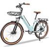 KAISDA Bicicletta Elettrica Donna 26 Pollici con Batteria 36V 16AH Rimovibile, Motore 50NM e 7 Velocità- Bici Elettrica Leggera (27.7kg) per Città e Percorsi Urbani, Autonomia 65km, Colori Blu