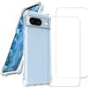Evetane Cover Google Pixel 8 e 2 schermi di protezione - TPU - Trasparente - refurbished