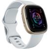 Fitbit Smart Watch Fitbit Cardiofrequenzimetro GPS Sense 2, Blue Mist/Soft Gold - Oro, fair