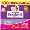 Pampers Progressi & Fit Prime Midi, Formato Scorta, 162 Pannolini, Taglia 3 (4-9 Kg), 1 Mese Di Palestra Online In Omaggio