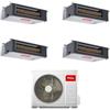 TCL Climatizzatore Quadri Split Canalizzato 9+9+9+12 con MT3240 Inverter R-32 Classe A++ ,