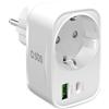 SBS Alimentatore Multi-Socket 20W USB-C USB-A, Presa Schuko Passante, Power Delivery (PD) 20W, Ricarica Rapida, Caricatore USBC e USBA, Caricabatterie per iPhone, Samsung e Tablet, Bianco