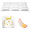 PetGlimmer 3D Stampo Mousse Frutta, Stampo in Silicone per Dolci di Banana, Stampo per Cioccolatini Antiaderente, Formelle Dolci in Silicone Senza BPA, Stampi per Torte, Budino, Gelatina (12 Cavità)