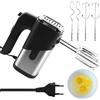 GAOUTO Frullatore a mano: mixer manuale da 800 W, 5 velocità, sbattitore elettrico con 4 accessori in acciaio inox, mixer a mano, impastatore in acciaio inox, mixer manuale, mixer da cucina (nero)