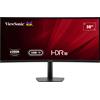 Viewsonic Monitor PC Curvo 38 Ultra Wide Quad HD+ IPS 75 Hz Luminosità 300 cd/m2 Risposta 5 ms HDMI DisplayPort colore Nero - VA3820C