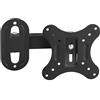 Link LKBR46 - Staffa da Muro 2 snodi per Monitor 14-27 Fino a VESA 100X100 Orientamento Verticale e Orizzontale, Colore Nero