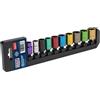 Sealey ak285d Multicolore Socket Set 10pc profonda 3/8 sq Drive 6pt Walldrive® Metric