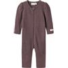 NAME IT NBFWYLA Wool/Vis LS Suit Pigiama, Lila, 12 Mesi neonata
