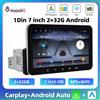 Podofo 7 ''2 + 32G autoradio 1Din lettore multimediale Carplay Android Auto navigazione GPS WIFI Bluetooth EQ Touch Screen autoradio - 2 32G