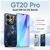 LenO Originale GT20 Pro - 16GB RAM 1TB Storage Smartphone 7.3 pollici Full-Screen 108MP fotocamera Snapdragon 8 Gen3 Global 5G LTE Bands - Black