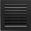KRATKI Griglia di ventilazione KRATKI FRESH | 17 x 17 cm | Nero | Griglia aria calda con lamelle in acciaio | Griglia di scarico per ventilazione camino | Per ogni tipo di interno