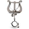 GEWA Porta spartiti da marcia Eb-Clarinetto - Nichelato - Grande Lira - 2 Pulsanti - Diametro anello 30mm