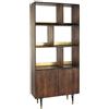 DKD Home Decor Scaffale DKD Home Decor Nero Dorato Metallo Marrone scuro Legno di mango 4 Mensole (90 x 35 x 200 cm)