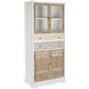 DKD Home Decor Armadio DKD Home Decor Bianco Naturale Cristallo Abete 86 x 40 x 180 cm 80 x 42 x 180 cm