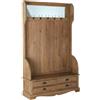 DKD Home Decor Appendiabiti con ripiano DKD Home Decor Marrone Nero Pino Specchio Naturale Alpino 124 x 40 x 200 cm
