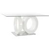 DKD Home Decor Tavolo da Pranzo DKD Home Decor Cristallo Trasparente Bianco Legno MDF (160 x 90 x 75 cm)