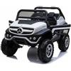 Mercedes Benz Macchina Elettrica per Bambini Mercedes Benz Unimog Bianco 12 V